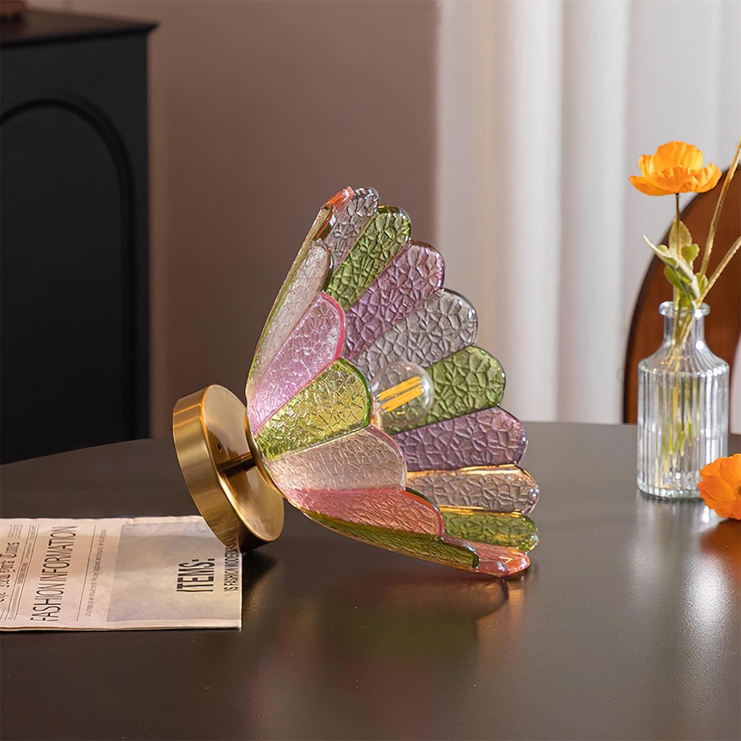 Glasplafondlamp in Bloemvorm – Vintage & Elegant