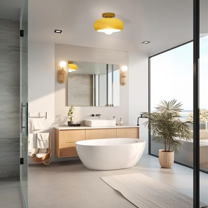 Retro Glazen Plafondlamp