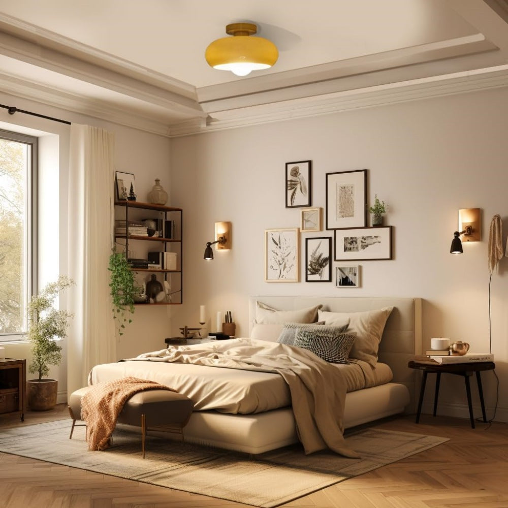 Retro Glazen Plafondlamp