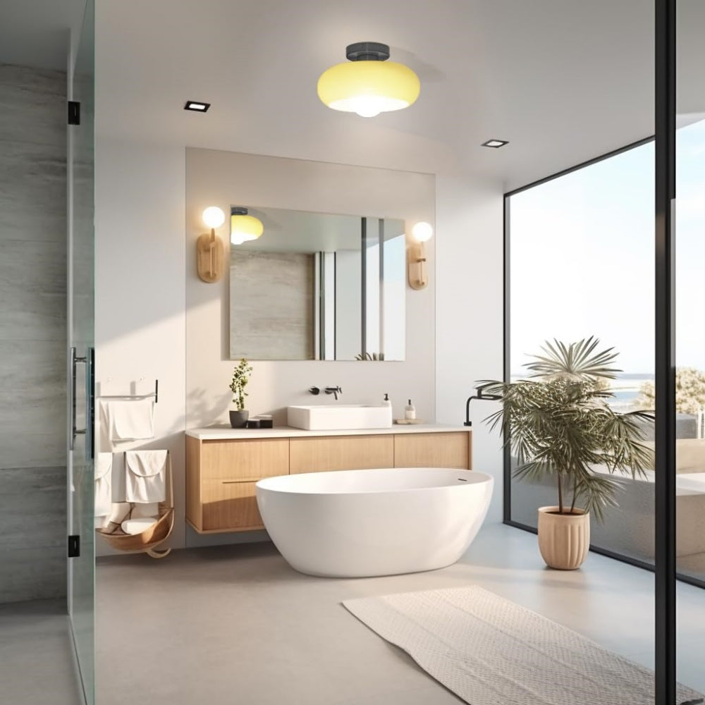 Retro Glazen Plafondlamp