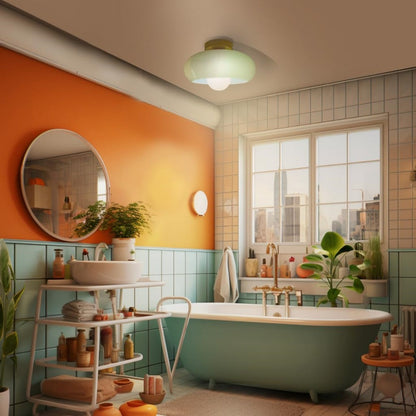 Retro Glazen Plafondlamp