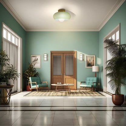 Retro Glazen Plafondlamp