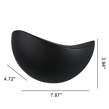 Kogi - Minimalistische halfronde LED-wandlamp van aluminium in wit en goud