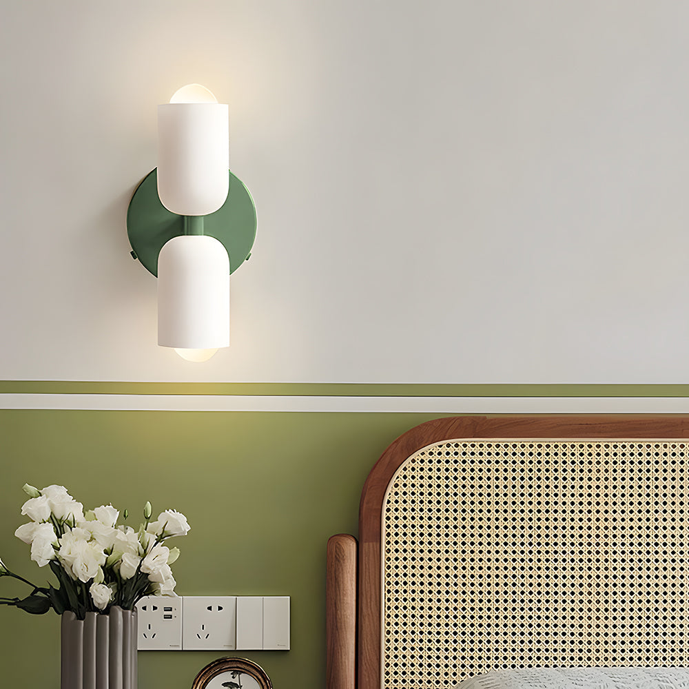 Döle - Moderne Wandlamp met Dubbele Glazen Kappen (E14, Indoor)