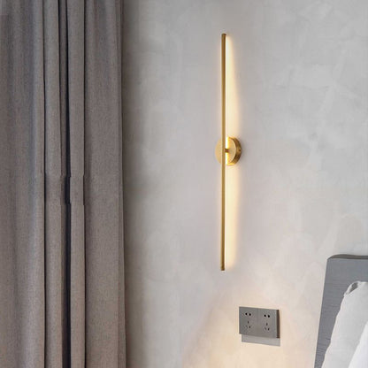 Ono - Elegant Gouden Lineaire LED Wandlamp