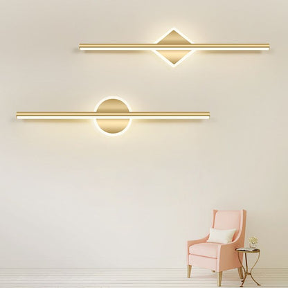 Vettio - Moderne LED wandlamp in zwart-goud met stijlvolle verlichting