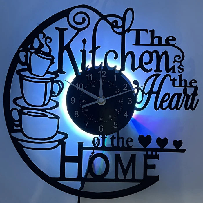 Large Minimalist Wall Clock – Silent Kitchen Clock with Large Numbers