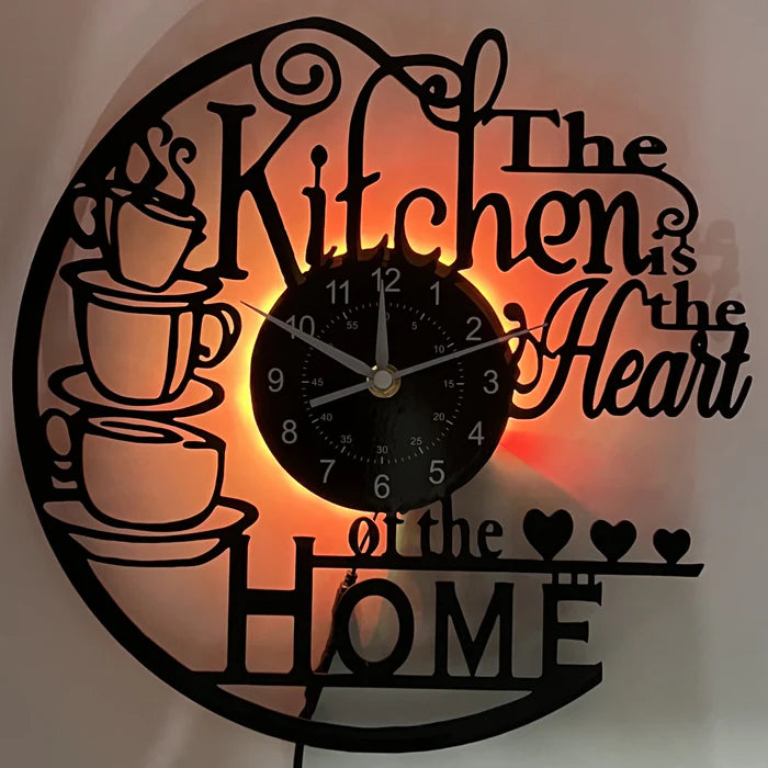 Large Minimalist Wall Clock – Silent Kitchen Clock with Large Numbers