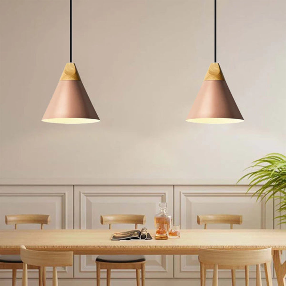 Ovia – Scandinavische Hanglamp van Hout & Aluminium