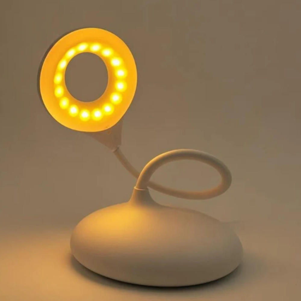 Tyra – Blauwvrij Amber Nachtlampje met Flexibele Zwanenhals en USB-Oplaadfunctie