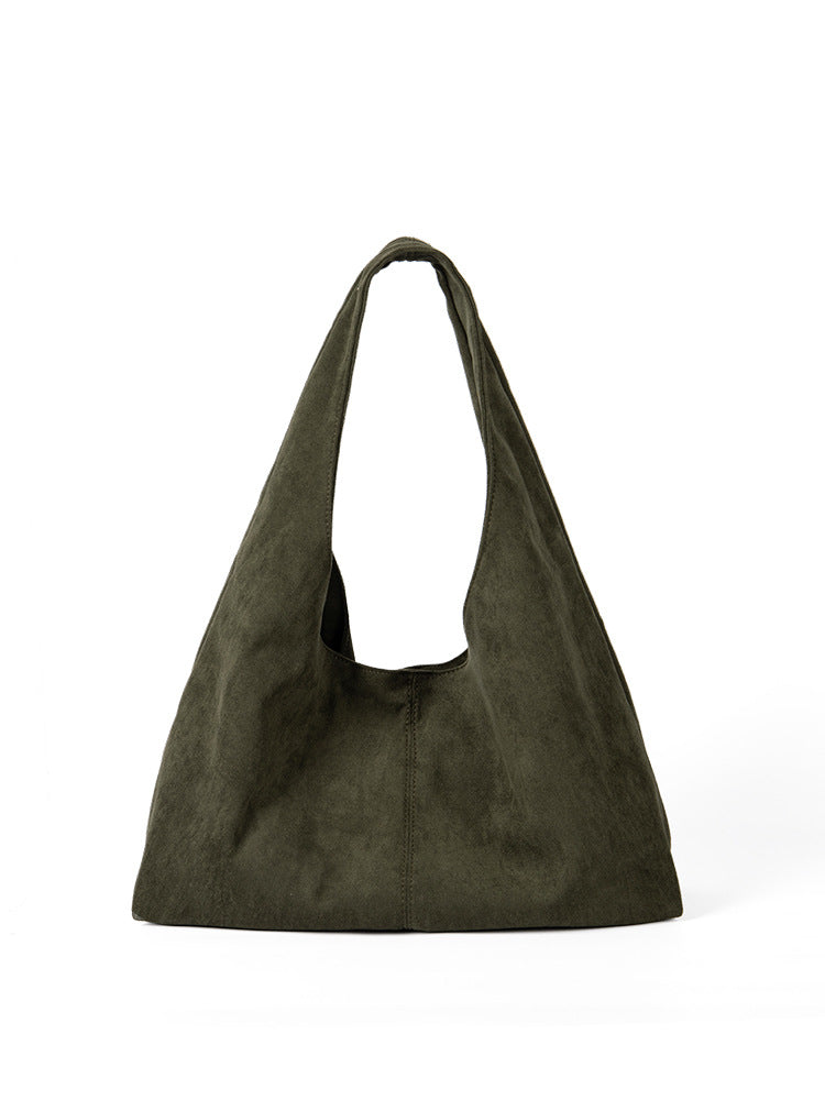 Oversized Suède Handtas | Minimalistische Schoudertas Voor Werk & Reizen