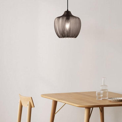 Moderne Glazen Hanglamp – Smoke Gray of Cognac, Verstelbare Hoogte