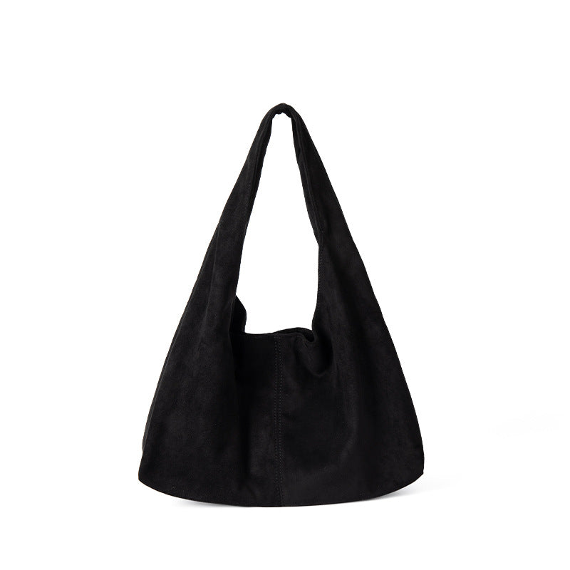 Oversized Suède Handtas | Minimalistische Schoudertas Voor Werk & Reizen
