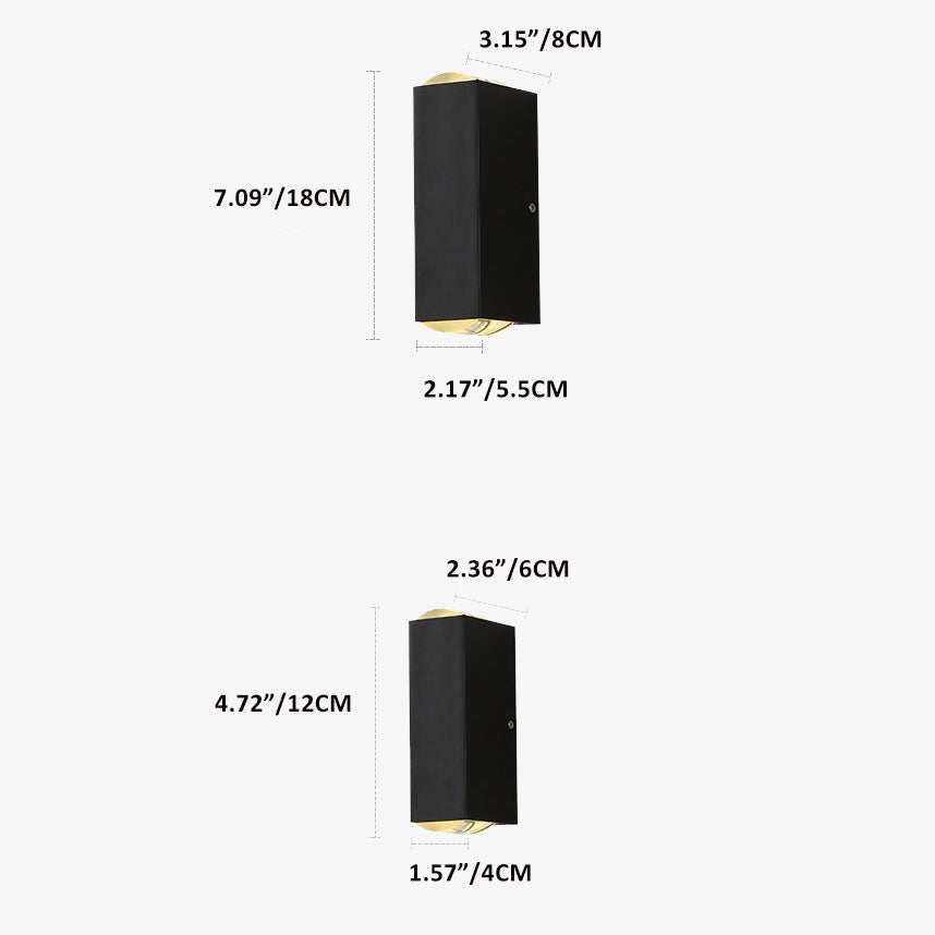 Moderne Waterbestendige Rechthoek LED Buitenlamp