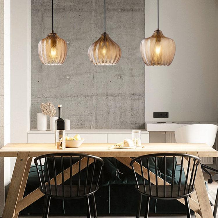 Moderne Glazen Hanglamp – Smoke Gray of Cognac, Verstelbare Hoogte