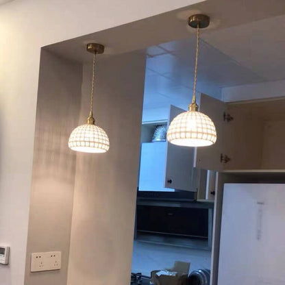 Moderne Japanse Porseleinen Hanglamp – Blauw of Wit met Verstelbaar Snoer