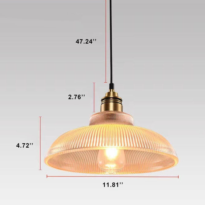 Moderne Glazen Hanglamp – Amber of Doorzichtig met Verstelbaar Snoer