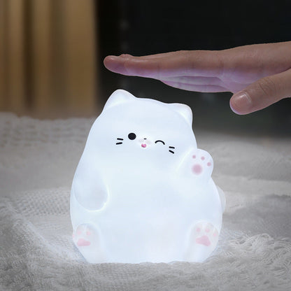 Pawzy – Wapperende Kat Nachtlamp Kind LED Slaaplamp Babykamer