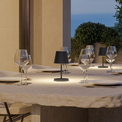 Ikoshi - Japandi Dimbare LED tafellamp met warm licht en oplaadstation