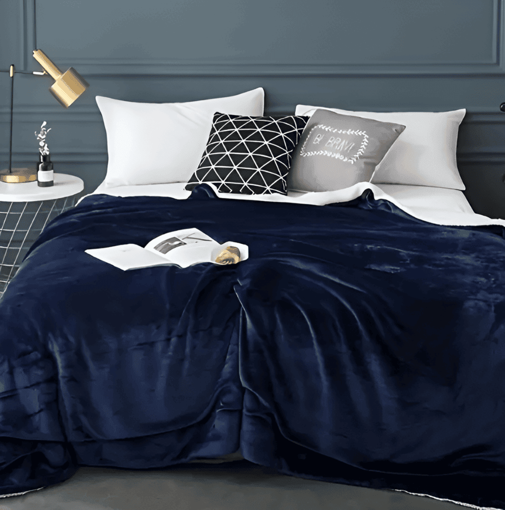 Gezellige Pluche Plaid – Dikke en Zachte Sherpa Flanellen Deken