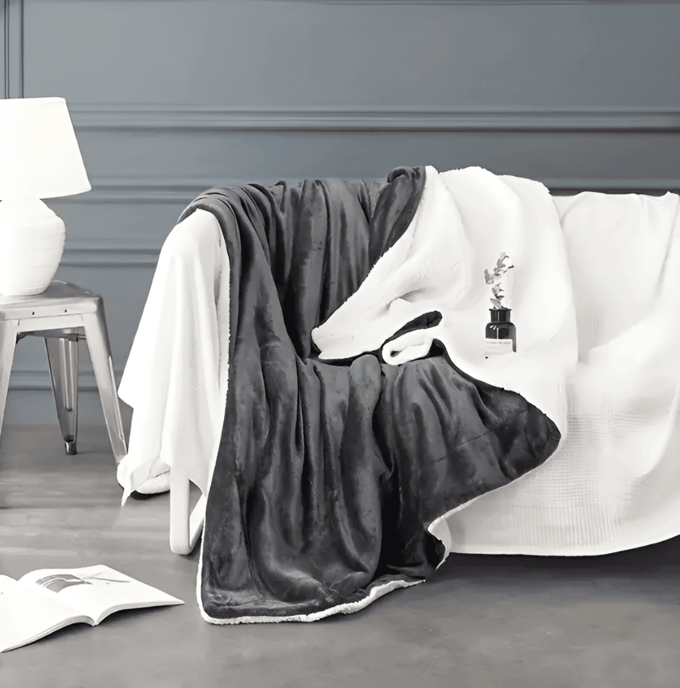 Gezellige Pluche Plaid – Dikke en Zachte Sherpa Flanellen Deken