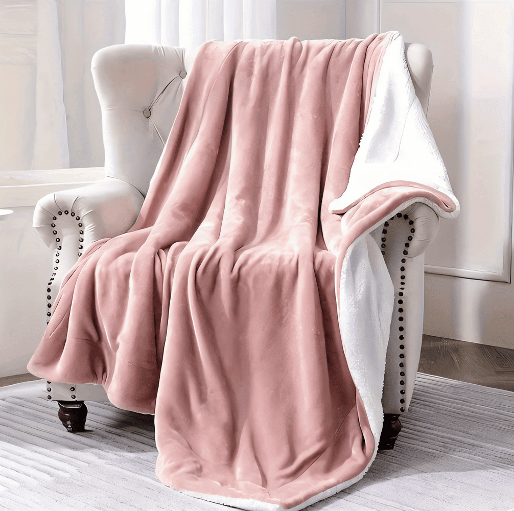 Gezellige Pluche Plaid – Dikke en Zachte Sherpa Flanellen Deken