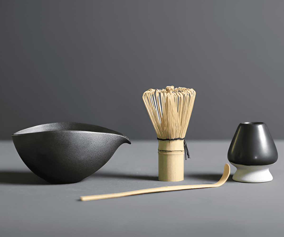 Matcha-set van Keramiek en Bamboe – 4-delig – Japans Theeset