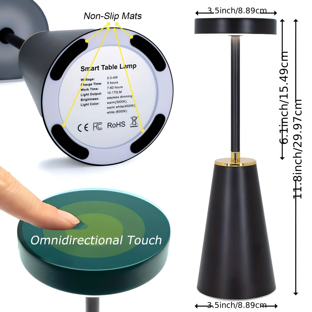 Lampe de Table Sans Fil Élégante – Éclairage Moderne de Luxe au Design Stylé