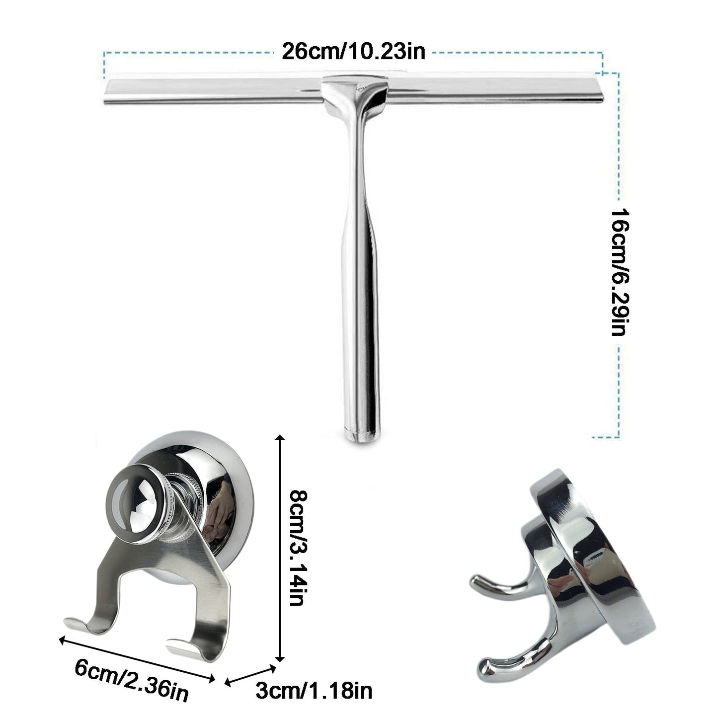 Professionele RVS Douchewisser – Luxe en Streeploze Schoonheid in uw Badkamer