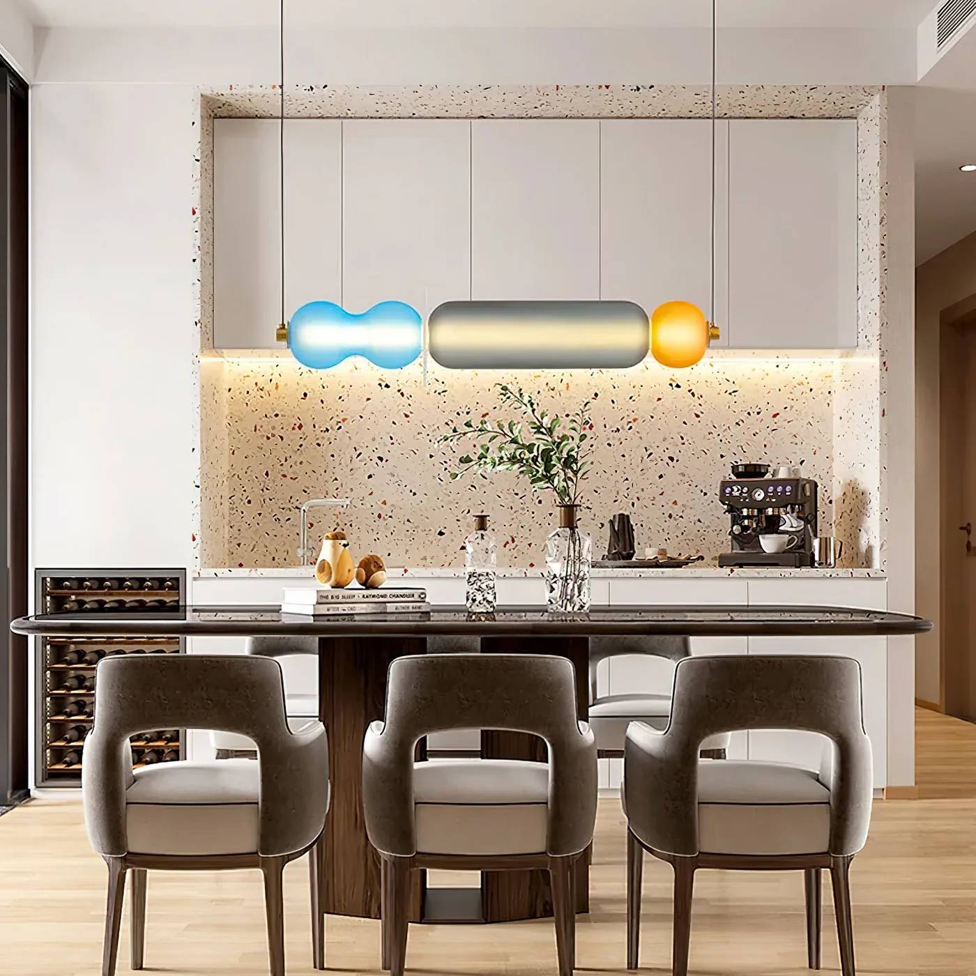 Moderne Design Hanglamp met LED – Kleurrijke Eyecatcher voor Eettafel & Interieur