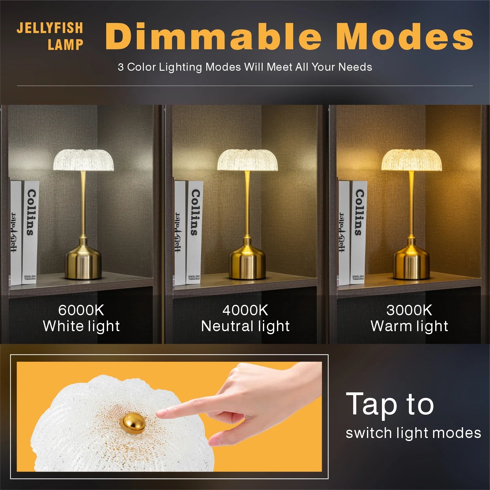 Rosa – Oplaadbare Kristallen Bloem Tafellamp met Touch & Dimbare LED