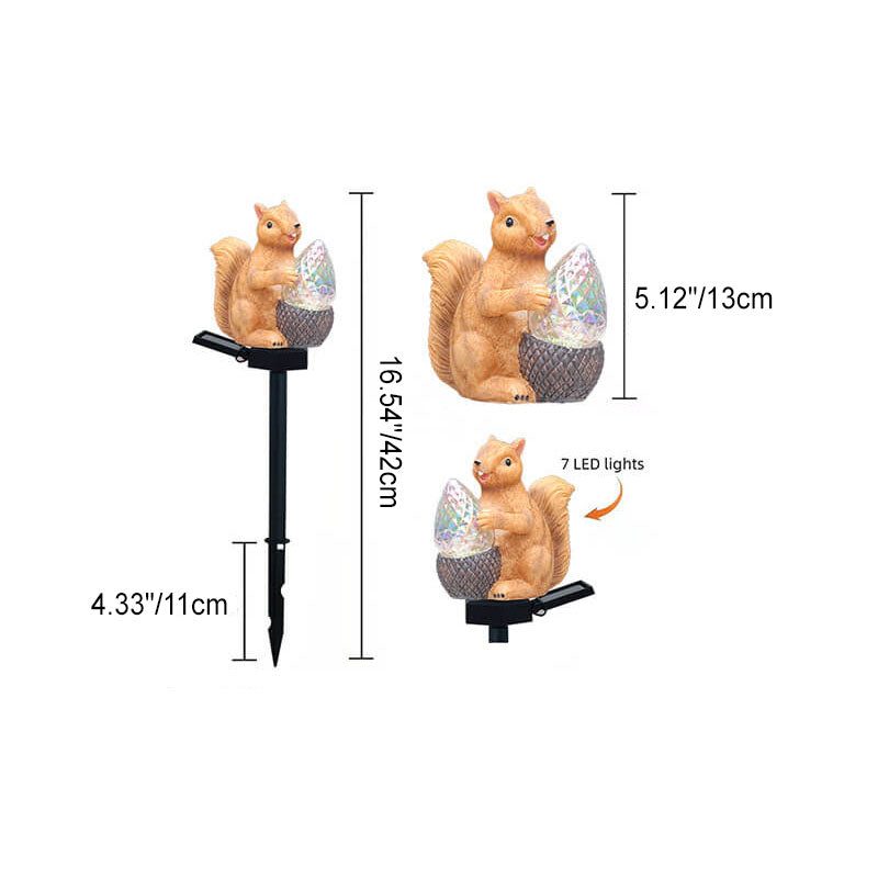 Eekhoorn Solar LED Tuinlamp – Geel – 2 V (1 Lichtbron)