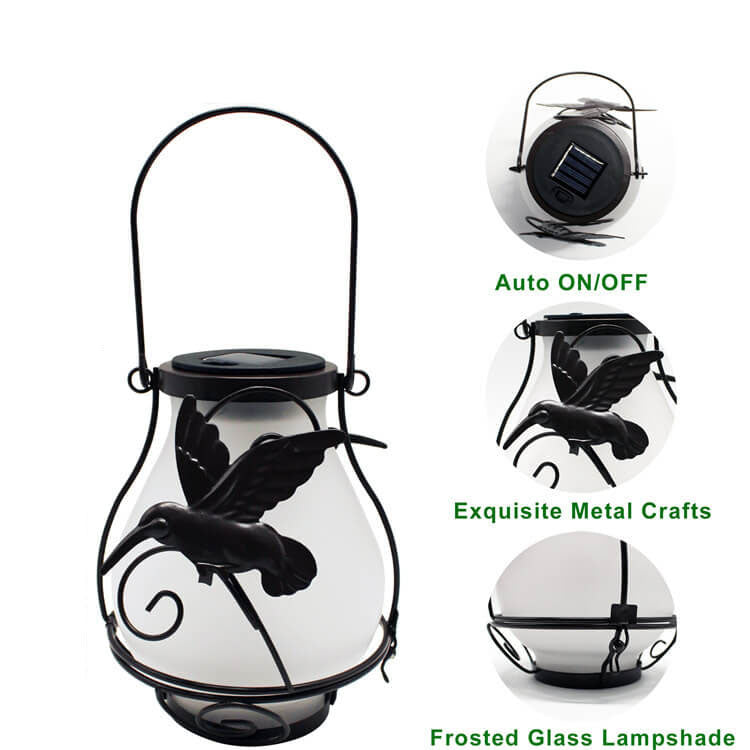 Decoratieve Solar LED Tuinlamp – Zwart – (1 LED)