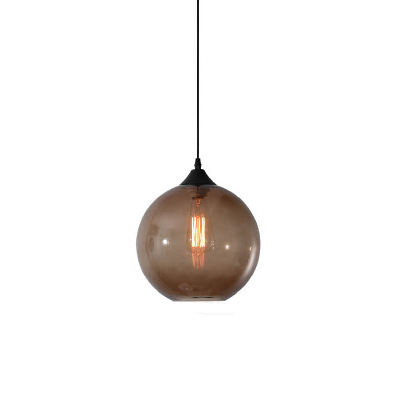 Moderne Glazen Hanglamp in Meerdere Kleuren met Bolvormig Design
