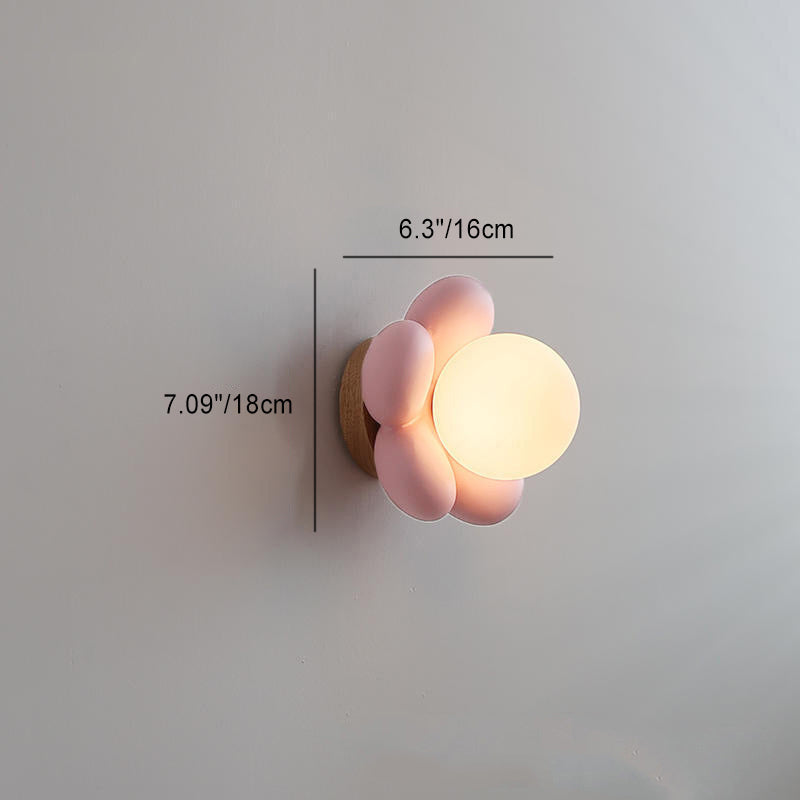 Moderne Keramische Wandlamp met Houten Detail – Voor Slaapkamer & Woonkamer