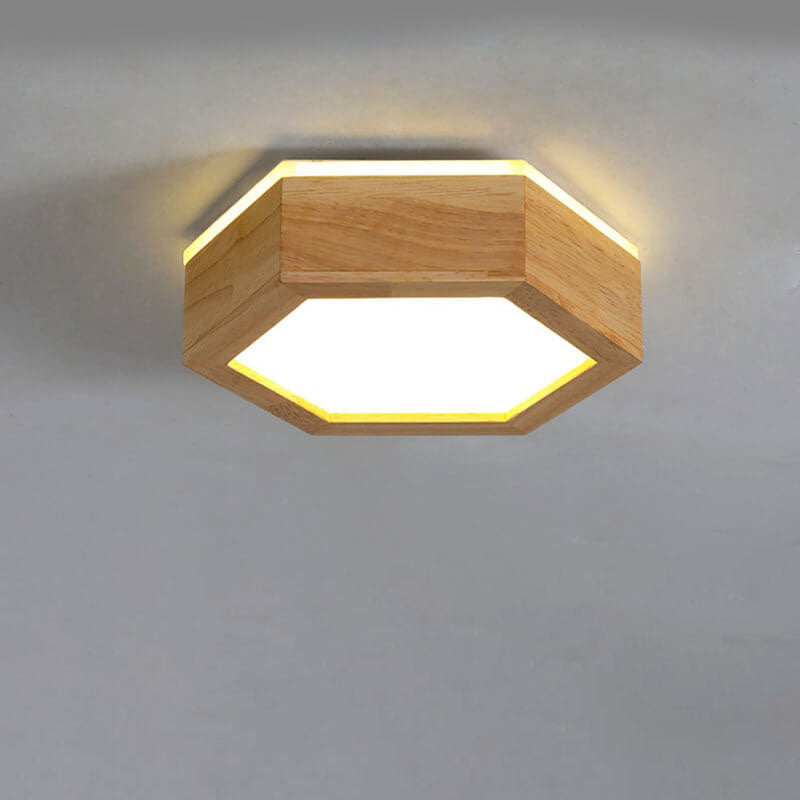 Moderne Houten Japandi LED Plafondlamp –1/2/3 Spots