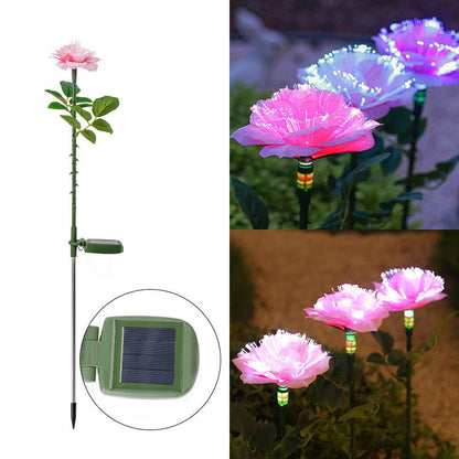 Solar LED Rozen Tuinlamp – Creatief Rood/Roze/Blauw/Champagne – 1.2 V (1 Lichtbron)