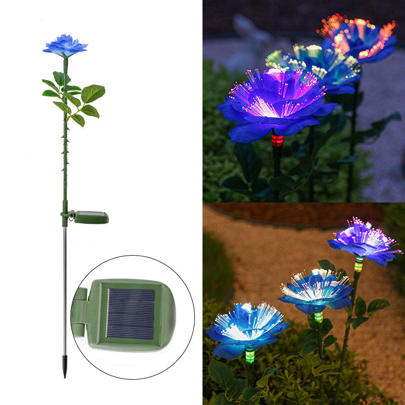 Solar LED Rozen Tuinlamp – Creatief Rood/Roze/Blauw/Champagne – 1.2 V (1 Lichtbron)