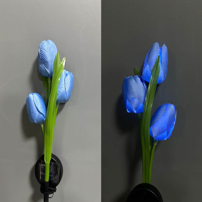 Solar LED Tuinlamp met Tulp Design – Roze/Paars/Blauw/Geel – 1.2 V (1 LED)