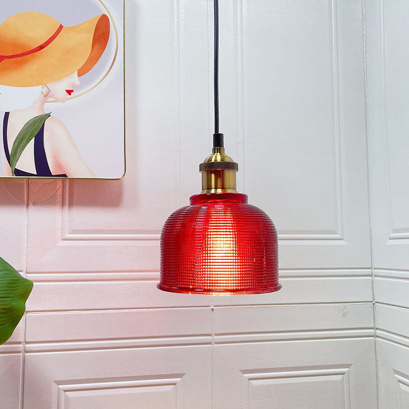 Moderne Glazen Hanglamp – Rood, Amber of Blauw