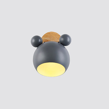 Scandinavische Cartoon Bear Dome Wandlamp – Kinderkamer Verlichting
