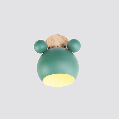 Scandinavische Cartoon Bear Dome Wandlamp – Kinderkamer Verlichting