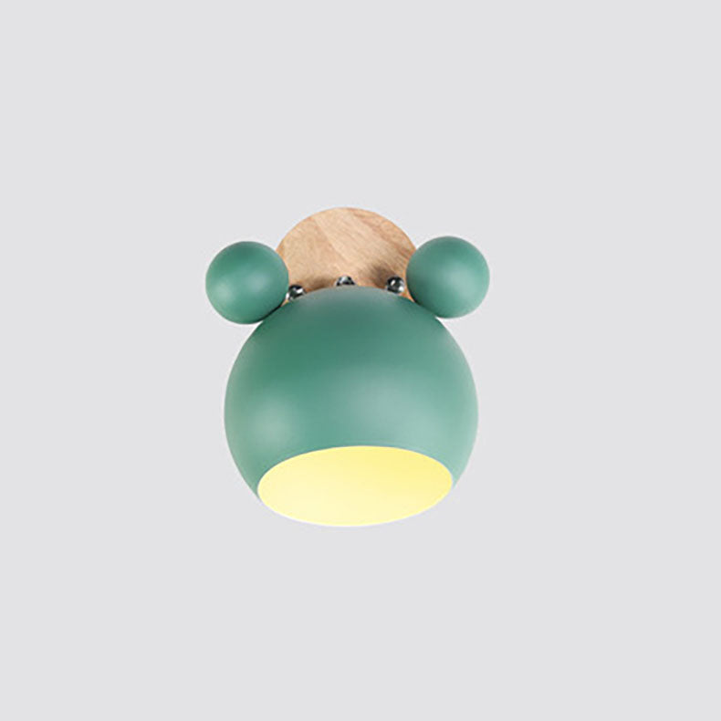 Scandinavische Cartoon Bear Dome Wandlamp – Kinderkamer Verlichting