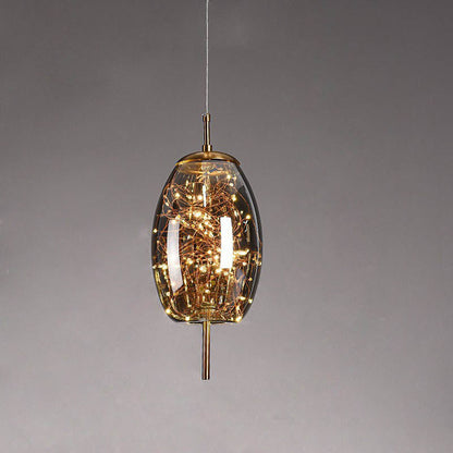 Scandinavische Glazen LED Hanglamp – Amber of Antracietgrijs