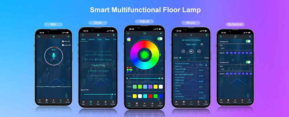 Dream – Slimme RGB Vloerlamp met Muzieksynchronisatie & App-bediening