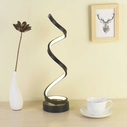 Lasse - Scandinavian Spiral Tafellamp met Dimbaar LED Licht & Modern Design