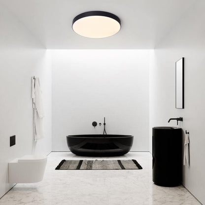 Erda – Moderne LED Plafondlamp met Acryl Kap (Zwart, 40/50 cm)