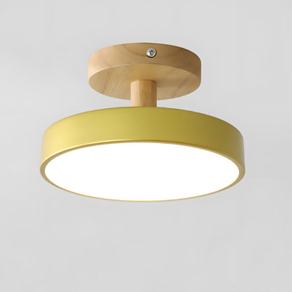 Nörd – Scandinavische Plafondlamp met Houten Basis & Zacht Pastel Design