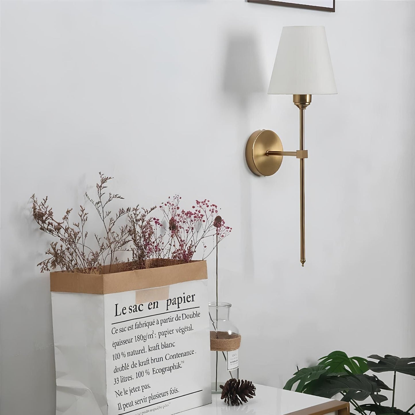 Alva - Classic Elegante Wandlamp draadloos met vintage luxe & afstandsbediening