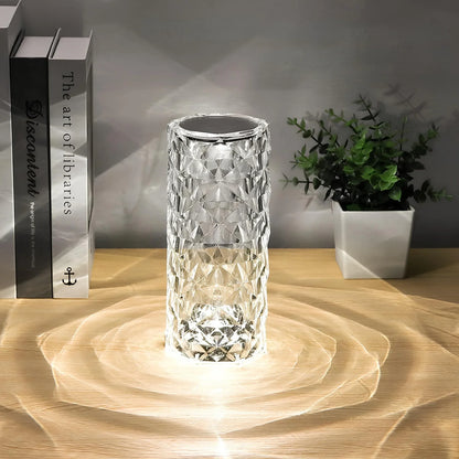 Baso – Sparkling Crystal Touch Tafellamp met Afstandsbediening & 16 Kleuren